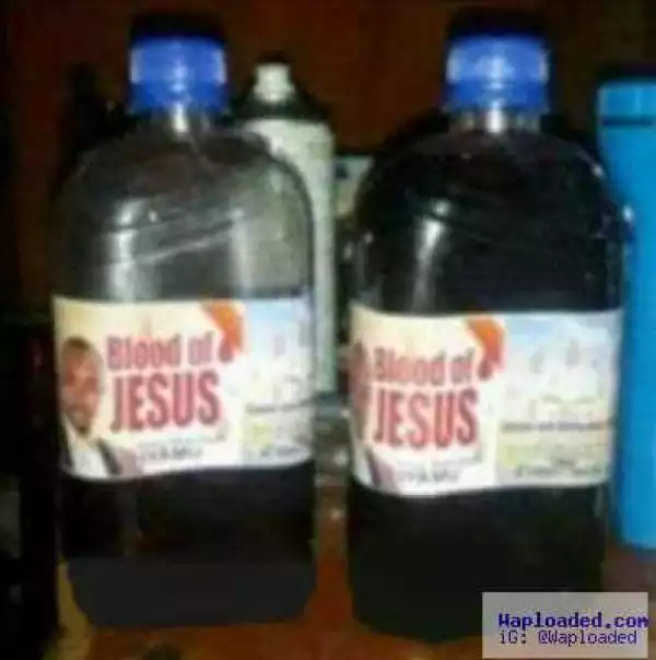 This Pastor is Selling Blood of Jesus in Plastic Cans (Photo)